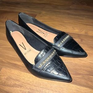 Black slip on loafers Size 9